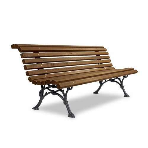 Banc public contemporain - ROBINIA - Calzolari - en aluminium / en fonte / en pin