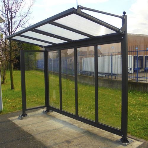 Abribus en métal - FENICE - Calzolari - toit en polycarbonate