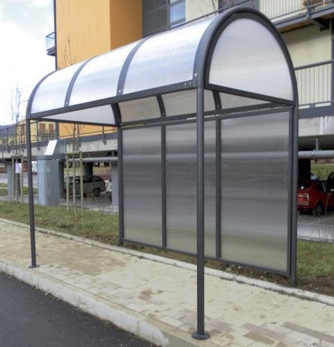 Abribus en métal - ARIANNA - Calzolari - toit en polycarbonate