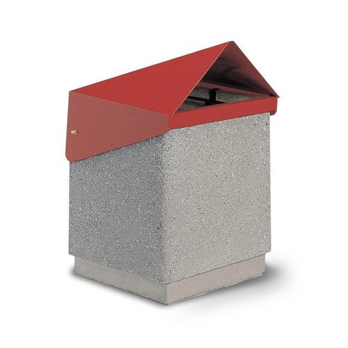 Poubelle publique - A - Calzolari - en acier galvanisé / en béton / antivandalisme