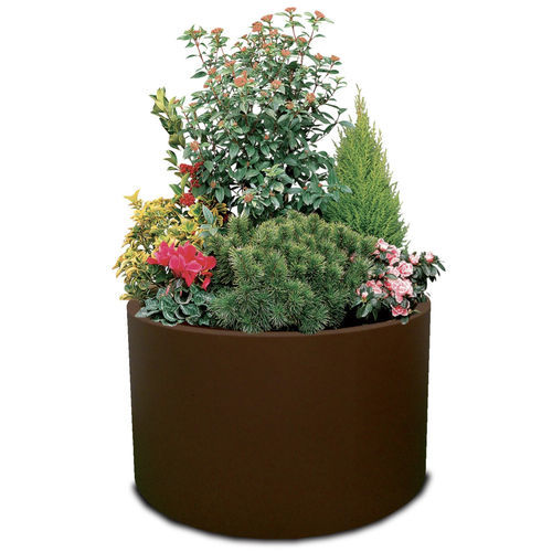 Jardinière en acier galvanisé - CIRCULAR  - Calzolari - en acier à revêtement par poudre / ronde / résistante aux intempéries