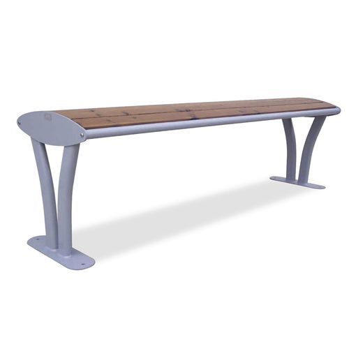 Banc public contemporain - ANTARES WOOD - Calzolari - en acier galvanisé / en acier à revêtement par poudre / en bois