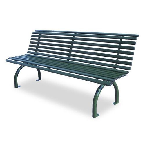 Banc public contemporain - ARIES  - Calzolari - en acier galvanisé / en acier à revêtement par poudre / avec dossier