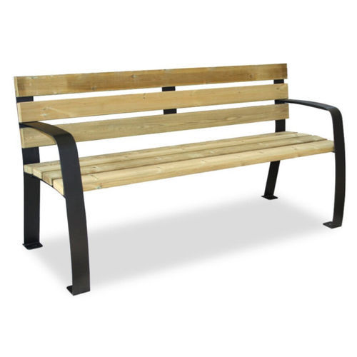 Banc public contemporain - ARGO - Calzolari - en acier galvanisé / en acier à revêtement par poudre / en pin