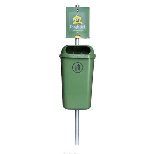 Poubelle verte - TOILET  - Calzolari - canine / sur piétement / en métal