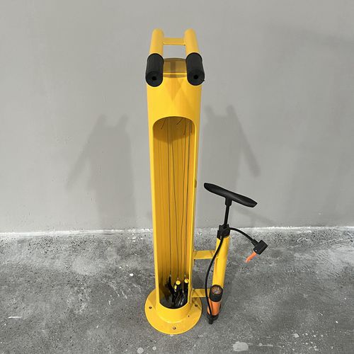 Station de réparation de vélos en acier - Magnum - ALOES RED - avec kit d'outils / avec pompe de gonflage / pour espace public