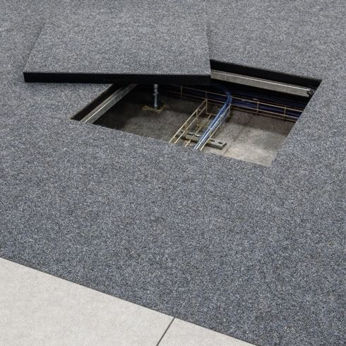 Plancher technique en acier - ROCK 412 - ACCESS FLOOR POLYGROUP - en acier galvanisé / en béton / en ciment