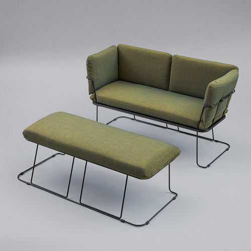 Canapé contemporain - MERANO - B-LINE - d'extérieur / en tissu / en peau de vache