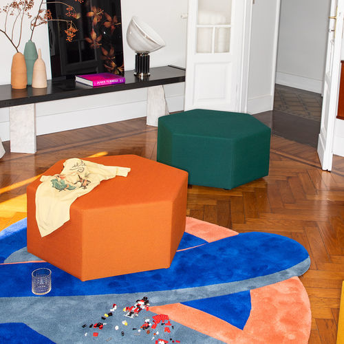 Pouf contemporain - ESA - B-LINE - en tissu / autres formes / modulable