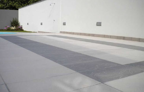 Carrelage en pierre reconstituée - CONSOLARE : GREY-BLACK - La Pietra Compattata - mat / d'extérieur / pour sol
