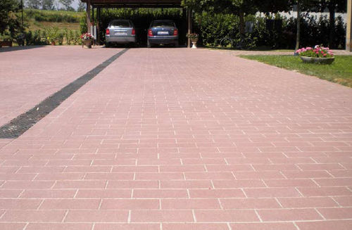Carrelage en pierre reconstituée - CONSOLARE : RED - La Pietra Compattata - poli / d'extérieur / pour sol