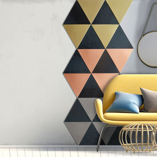 Revêtement mural pour intérieur - AC02 STICK-ON - Planium - en métal / brossé / texturé