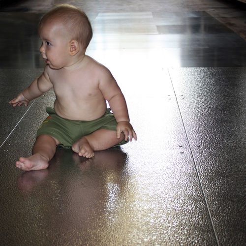 Carrelage en bronze - SM02 EVOLUTION FLOOR - BRUSHED STEEL - Planium - en acier / en laiton / en acier inox