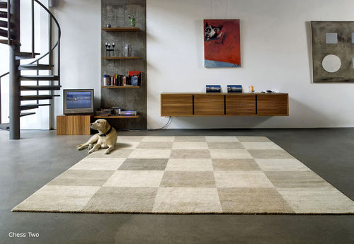 Tapis contemporain - Chess - DESIGNERCARPETS Drechsle - à carreaux / en chanvre / en laine