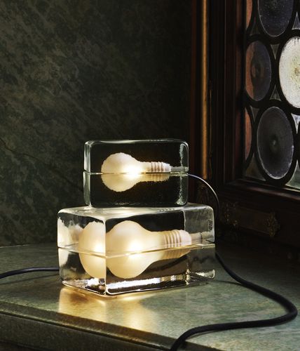 Lampe de table - BLOCK - DESIGN HOUSE STOCKHOLM - en verre / design original / d'intérieur