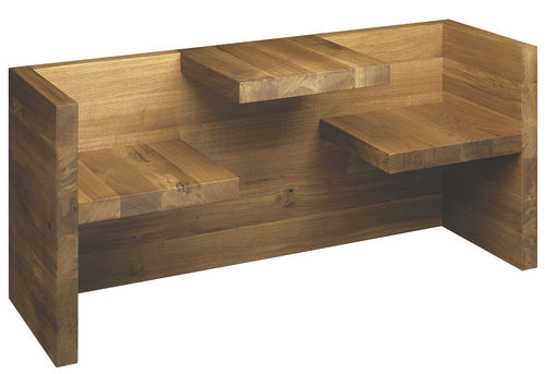 Ensemble table et bancs contemporain - HP01 TAFEL - e15 - en bois massif / en aluminium / en béton