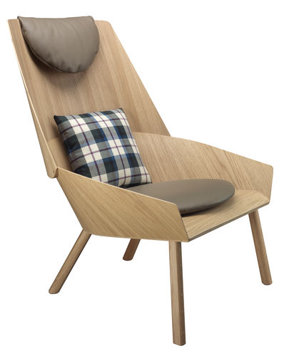 Chaise longue contemporaine - EC03 EUGENE - e15 - en tissu / en contreplaqué moulé / pour espace public