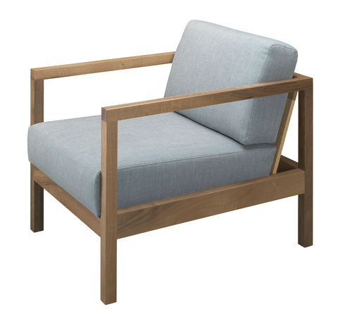 Fauteuil contemporain - EC01 BYRON - e15 - en cuir / en tissu / en bois massif