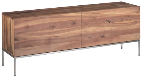 Buffet contemporain - SB02 FARAH - e15 - en chêne / en noyer / en acier