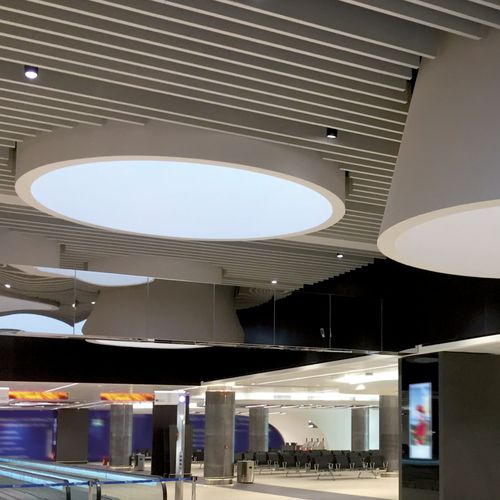 Baffle acoustique en aluminium - MOVING UP - Atena spa - en acier / suspendu / rectangulaire
