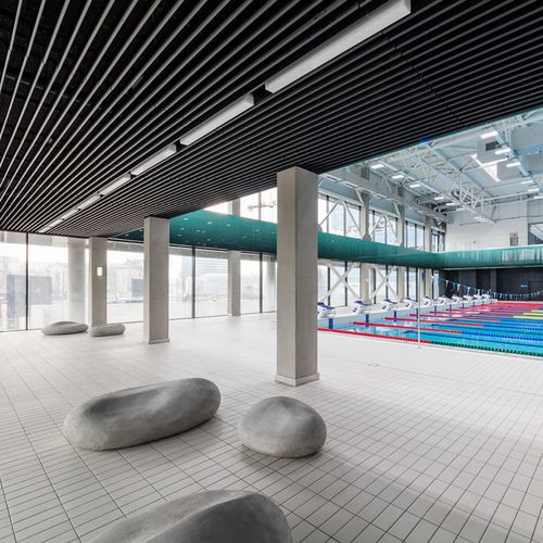 Baffle acoustique en aluminium peint - V  - Atena spa - suspendu / rectangulaire / décoratif