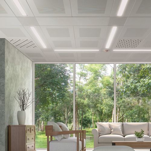 Faux-plafond en aluminium - ENIGMA DOMINO - Atena spa - en acier / en dalles / en panneaux