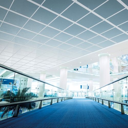 Faux-plafond en acier - BANDRASTER | CROSSING T24 - Atena spa - en maille / en dalles / pour bureau
