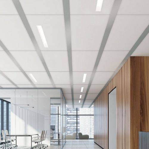 Faux-plafond en acier - BANDRASTER | PARALLEL - Atena spa - en maille / en panneaux / pour bureau