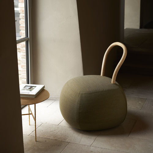Pouf contemporain - YUM YUM  - OPINION CIATTI - en tissu / en cuir / rond