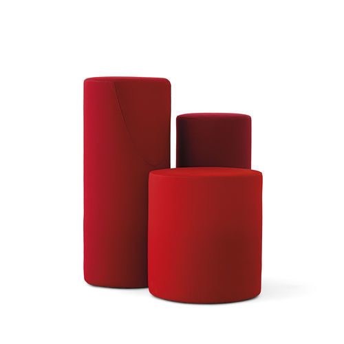Tabouret contemporain - B.TRI - OPINION CIATTI - en cuir / en tissu / avec piètement en acier
