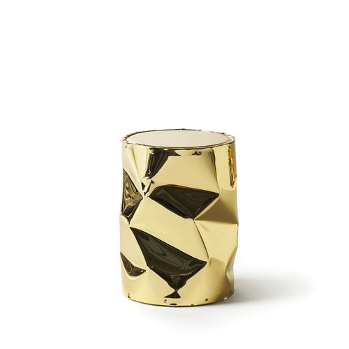 Tabouret design original - TAB.U - OPINION CIATTI - en aluminium / piètement central / fait main