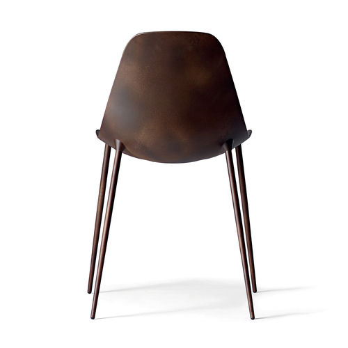 Chaise contemporaine - MAMMAMIA RAW - OPINION CIATTI - d'extérieur / en aluminium / en cuir