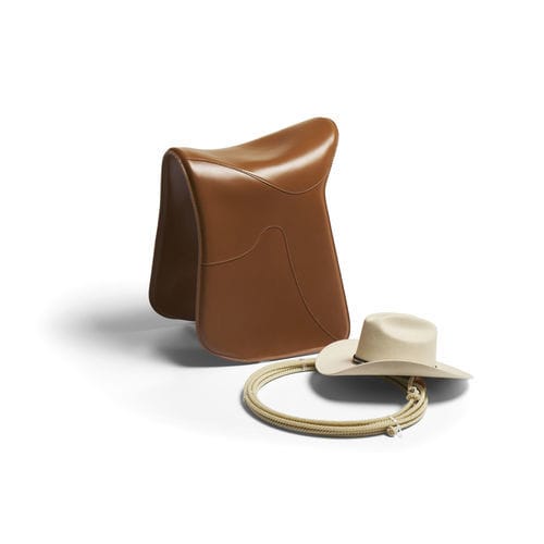 Tabouret contemporain - PEPE - OPINION CIATTI - en cuir / avec piètement en cuir / luge