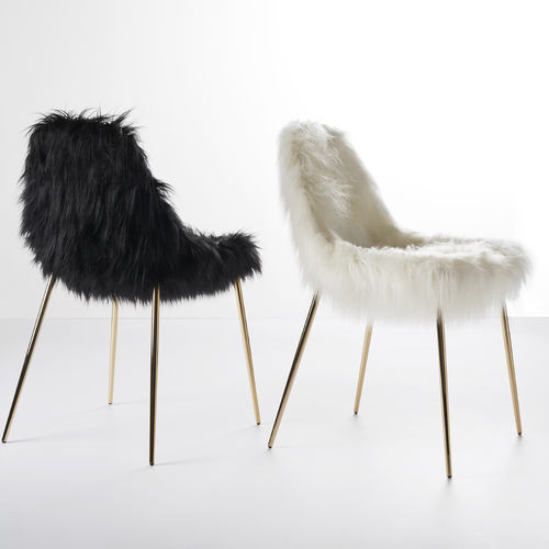Chaise contemporaine - MAMMAMIA FUR - OPINION CIATTI - d'intérieur / aluminium / 4 pieds