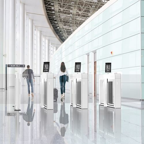 Couloir rapide pour contrôle d'accès automatique - ARGUS AIR - dormakaba - de sécurité / en verre / en aluminium