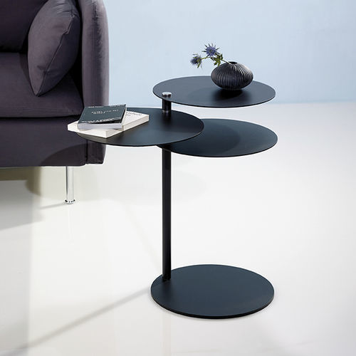 Table d'appoint contemporaine - MOLINO - pieperconcept - en acier à revêtement par poudre / avec piètement en acier / ronde