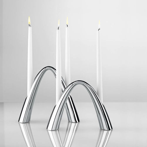 Bougeoir en acier inoxydable poli - TWILIGHT - STELTON