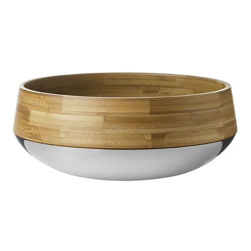 Saladier en acier inoxydable - KONTRA - STELTON - en bambou