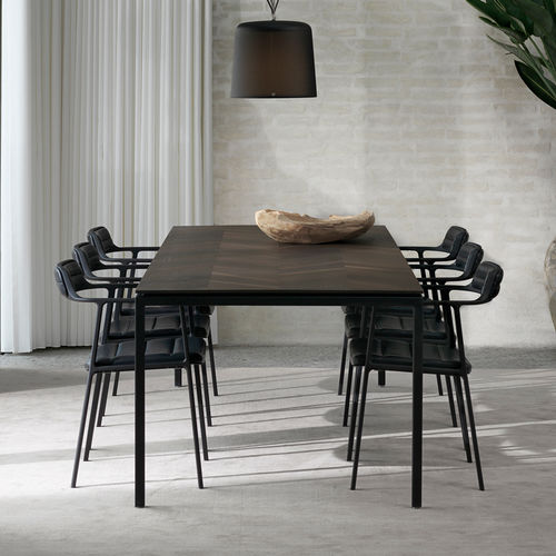 Table contemporaine - VIPP972 LARGE - VIPP - en bois / en acier inoxydable / en acier à revêtement par poudre