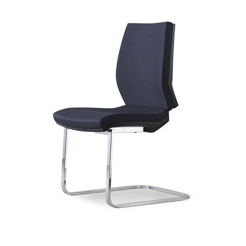 Chaise visiteur contemporaine - ENA - Fantoni - d'intérieur / en tissu / en acier