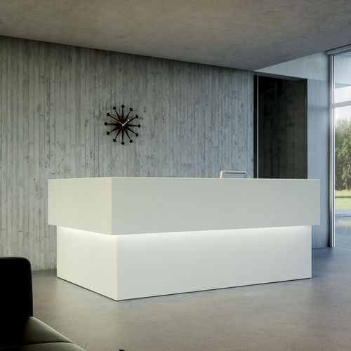 Banque d'accueil en bois - QUARANTA5 - Fantoni - en MDF