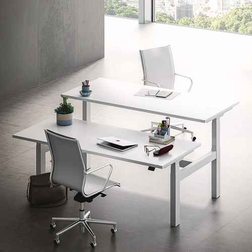 Table de travail contemporaine - SISTEMA28 LIFT-UP - Fantoni - en MDF / rectangulaire / pour bureau