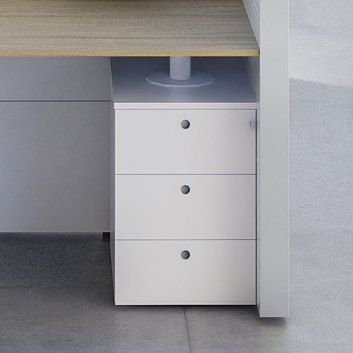 Caisson de bureau en métal - FRAMEWORK 2.0 - Fantoni - à 3 tiroirs / à 2 tiroirs / à roulettes