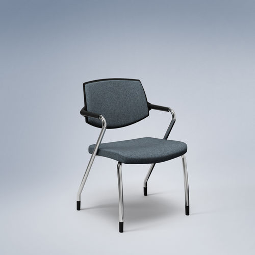 Chaise de conférence contemporaine - EURA - Fantoni - d'intérieur / en tissu / en cuir