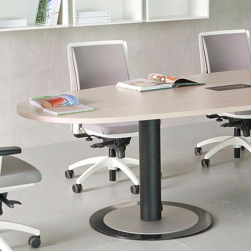 Table de réunion contemporaine - TR - Fantoni - en placage de bois / en mélaminé / carrée
