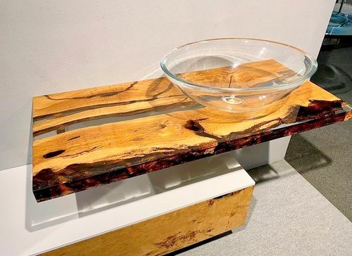 Plan vasque en bois - WASHBASIN - ANTICO TRENTINO DI LUCIO SRL - sur mesure