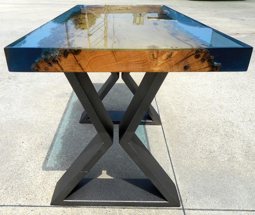 Table basse contemporaine - MURANO - ANTICO TRENTINO DI LUCIO SRL - en bois / en résine / rectangulaire