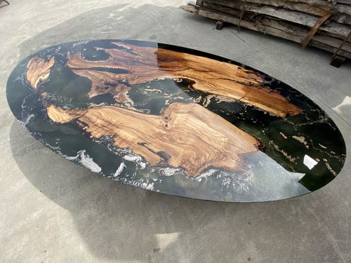 Table design original - OLIWOOD - ANTICO TRENTINO DI LUCIO SRL - en bois / en titane / en marbre