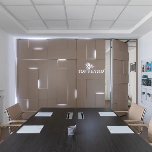 Cloison coulissante - SHINE - ANAUNIA - mobile / modulaire / stratifiée