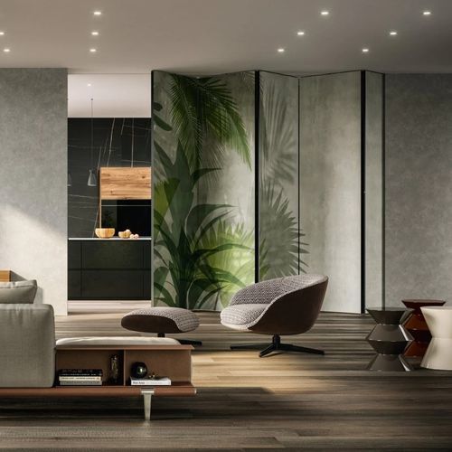 Cloison coulissante - ARMONIC - ANAUNIA - mobile / modulaire / en bois